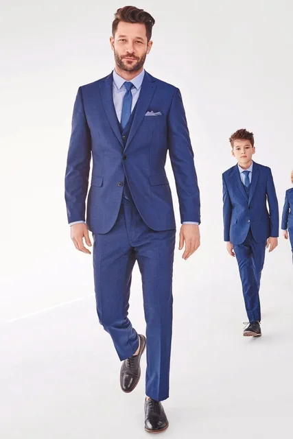 Formal Groom Prom Father And Son Men Suit 3pieces Jacket Pant Vest Formal Groom Prom Father And Son Men Suit 3pieces Jacket Pant Vest Tie Fashion Wedding Tuxedos Trajes De Hombre Blazer 689 In Suits From S Clothing