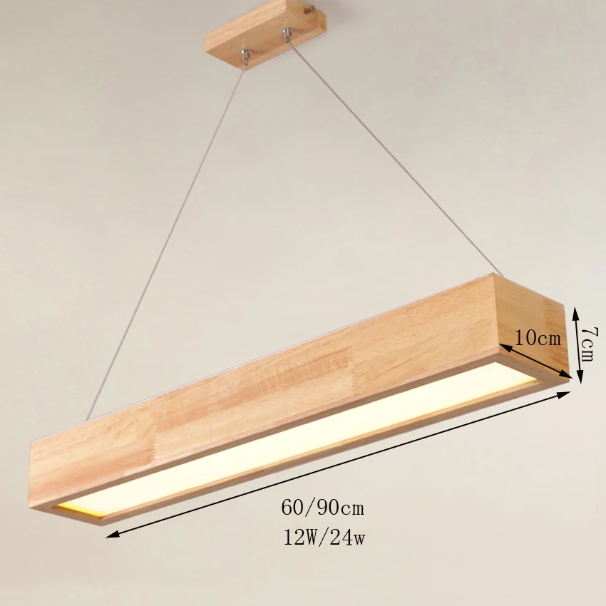 Японский подвесной светильник в скандинавском китайском стиле, современный деревянный внутренний светильник, светодиодный подвесной светильник 60 см, 90 см, подвесной светильник для дома, столовой, кухни