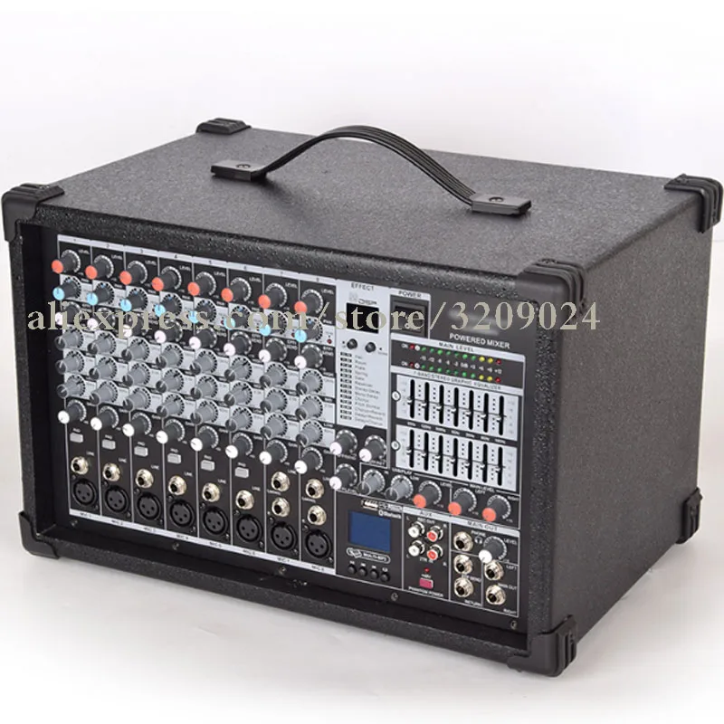 

8 Channel Mixer with Amplifier Integrated Machine Karaoke High Power Home Bluetooth 99 Digital Reverb Effect Microphone Mixer