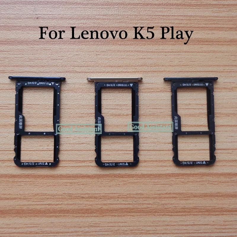 

For Lenovo K5 Play L38011 L38021 Sim Tray Micro SD Card Holder Slot Parts Sim Card Adapter