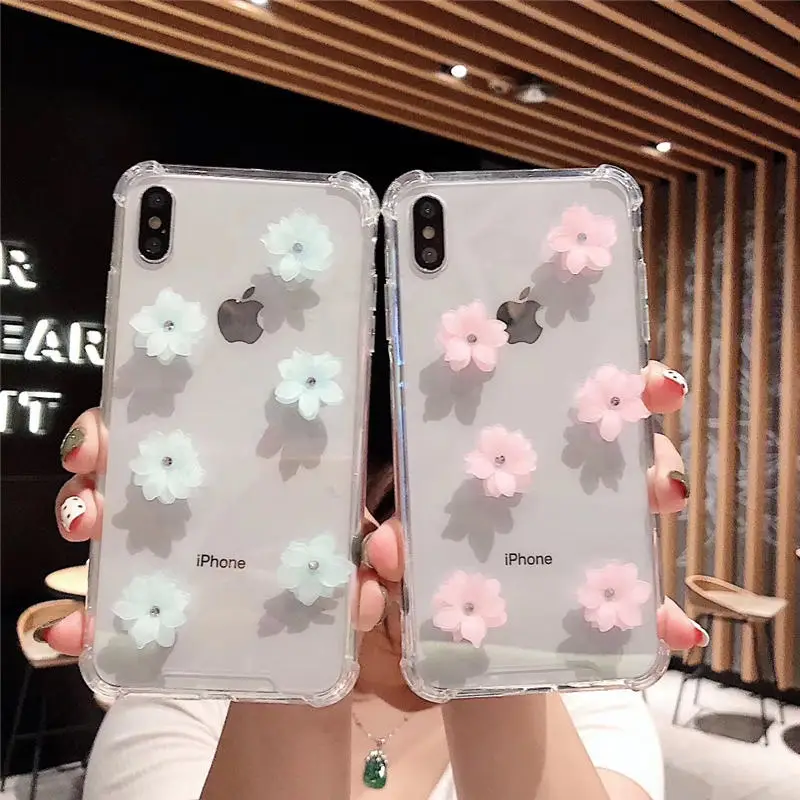 

Four-Corner Shatter-Resistant Bauhinia Pattern Mobile Phone Case For Iphone6 6S 7 8 Plus Hard PC Back Cover Casing