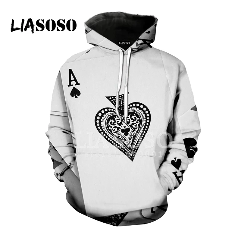 LIASOSO Новое поступление дизайн girm покер, игривая юбка для девочки, 3D принт Для женщин Для мужчин с капюшоном, худи, свитшоты, пуловеры в стиле Харадзюку в стиле «хип-хоп» X0694