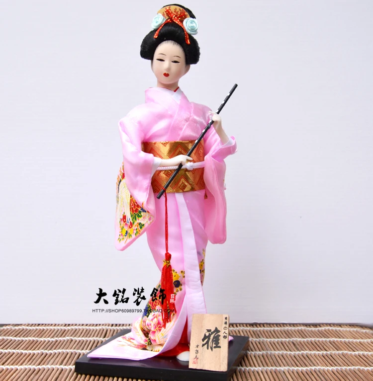 30 см каваи японские милые статуэтки гейши куклы с красивым кимоно дом офис украшения миниатюры подарок на день рождения