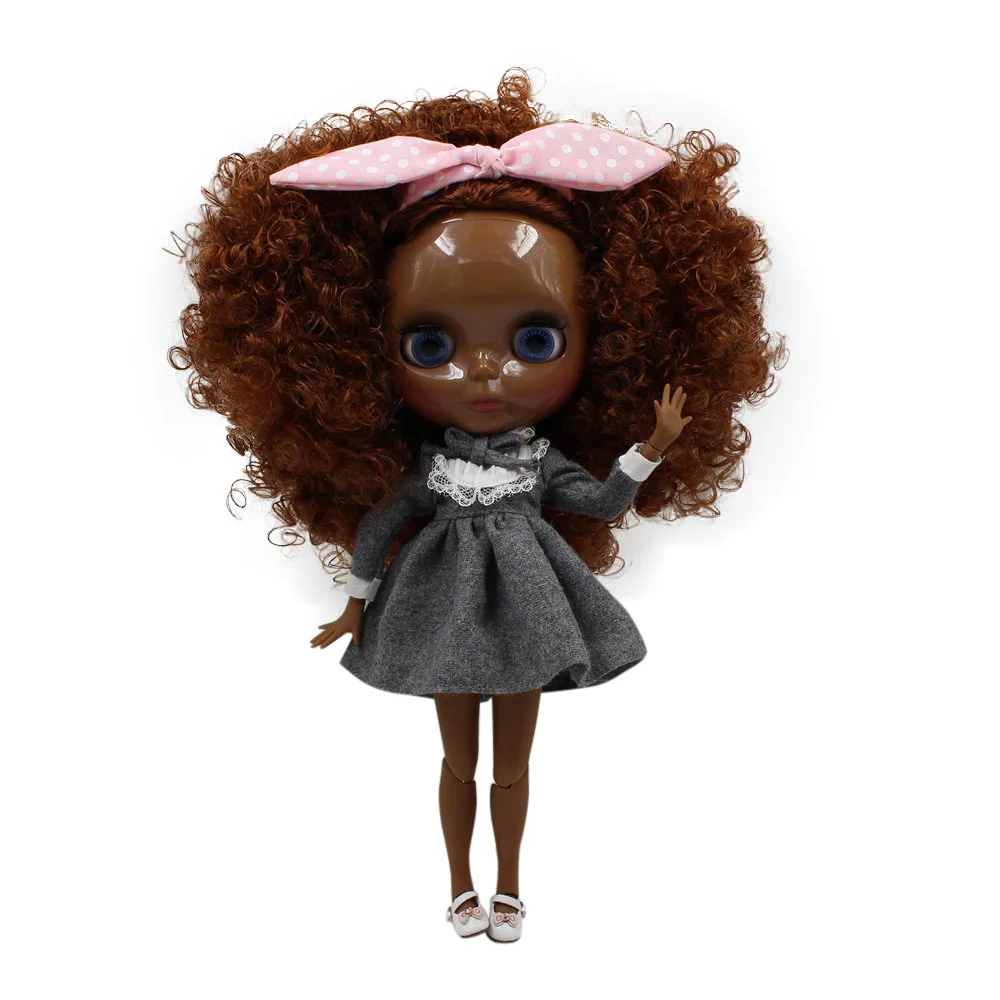 

Blyth nude doll SUPER BLACK Darkest skin tone 30cm deep brown Afro hair JOINT body 280BLQE965 fortune days