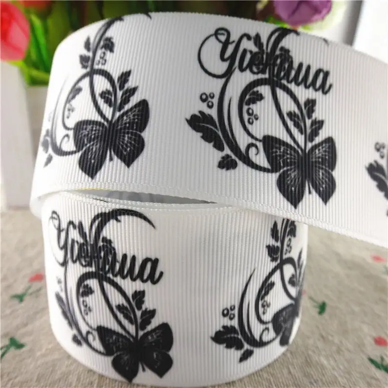 Cartoon Printed Grosgrain Ribbons 5 yards 1" 25mm,1-1/2" 38mm DIY hair bows handmade materials M18091906 ribbon decoration ribbon supplies grosgrain ribbon
