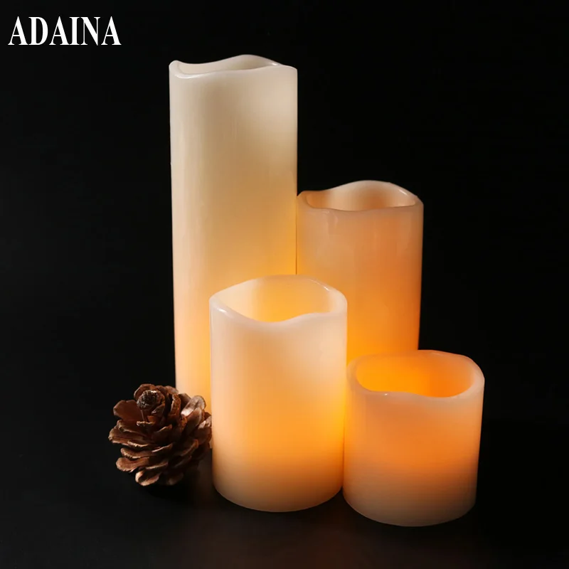 

4 Pcs/Pack Remote Control Candle Light Warm Flickering Flameless LED Candles For Home Festival Wedding Party Para Velas De Boda