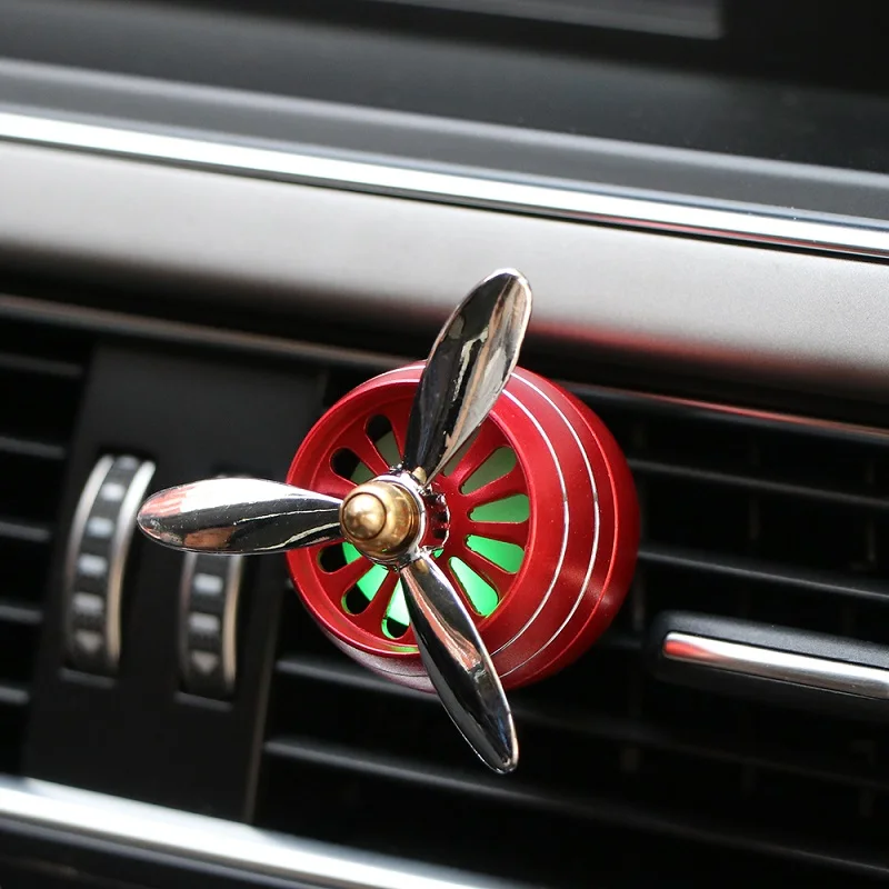 Propeller Air Freshener LED Mini Conditioning Vent Outlet Perfume Clip Fresh Aromatherapy Fragrance Accessories (6)
