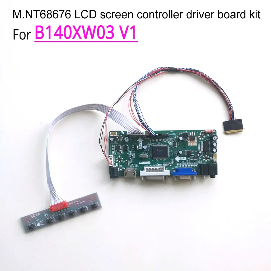 

For B140XW03 V1 WLED 1366*768 laptop LCD screen 14 inch LVDS 60Hz 40 pin (HDMI+DVI+VGA)M.NT68676 controller driver board kit