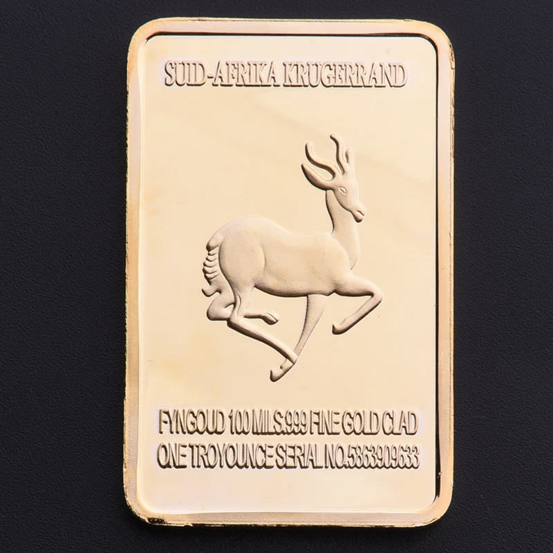 Южная Африка Krugerrand король Африки золотые монеты с покрытием слиток бар олень и