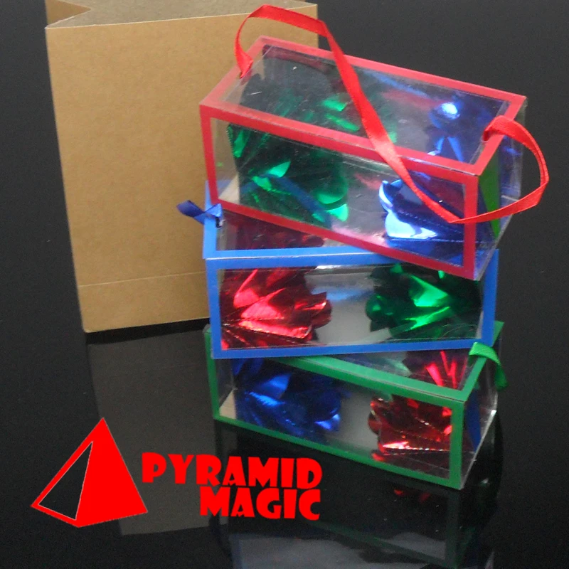 Free shipping Magic tricks for children flowers box from paper bagin