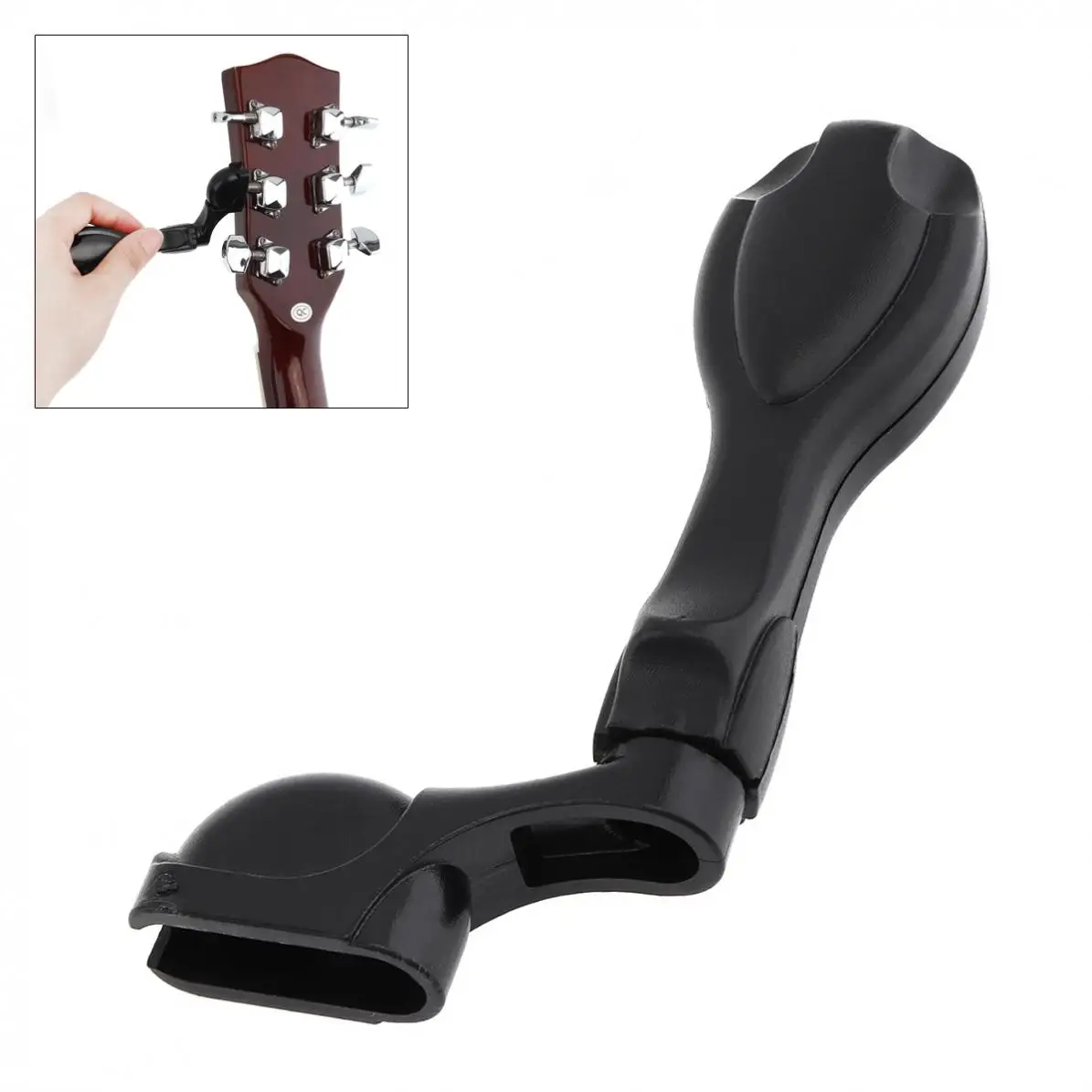Plastic Black Guitar Winder Quick Speed Guitar Bass Peg Head String