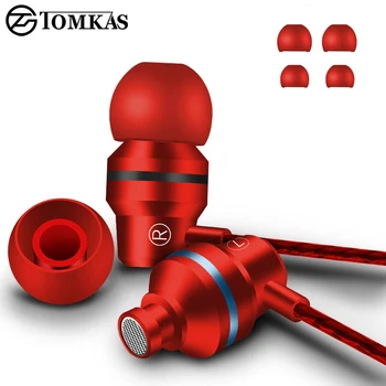 

TOMKAS Earphone For Phone Sport Earphone Stereo Sound with Microphone Universal For iPhone Earphone Computer with Headphones