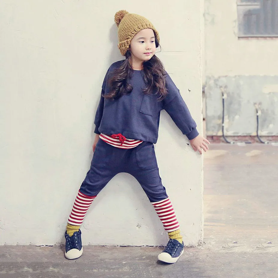 Children Clothing Set 2017 New 2pcs Spring Autumn Baby Girls Sports