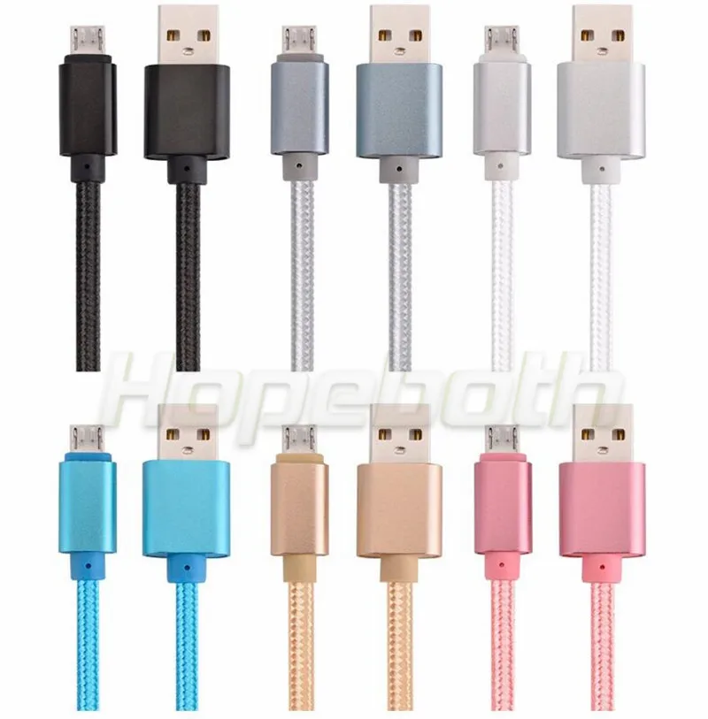 500 шт микро кабель плетеный нейлон USB зарядное устройство смарт настенный переключатель металлический штекер зарядное устройство связки для samsung s6 s7 для htc