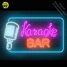 Неоновая вывеска караоке музыкальный бар неоновый светильник Пивной бар Паб стеклянная трубка ручной работы магазин бизнес дисплей лампа на заказ