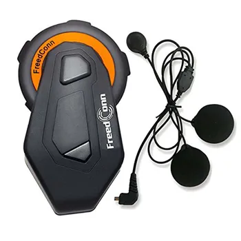 

FreedConn Waterproof 1000M T-max Helmet Headset with bluetooth Talking Intercom for 6 Riders Pairing (1pc with Soft Cable)