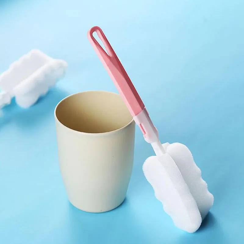 

5PCS coffee Milk Water red wine cup brush removable cup brush Bottle Brush Sponge Plastic Glass cleaning brush