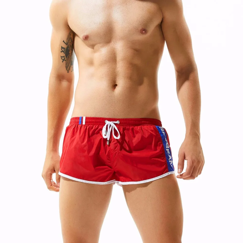 Новое поступление мужские шорты для бега супер короткие и мягкие дышащие быстросохнущие сексуальные спортивные фитнес пляжные шорты с подкладкой