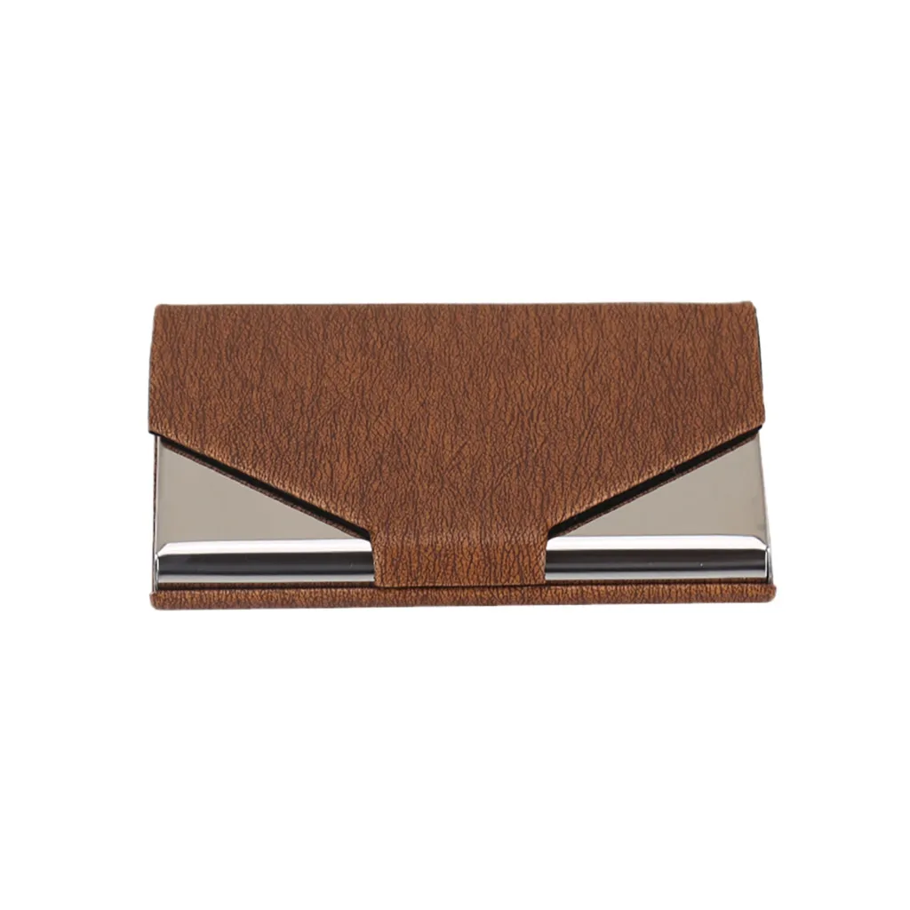 

MOLAVE Wallets & Holders solid mental card holder Creative & Metal Leather Box Cover Credit Business Multi Card Case Wallet 9401