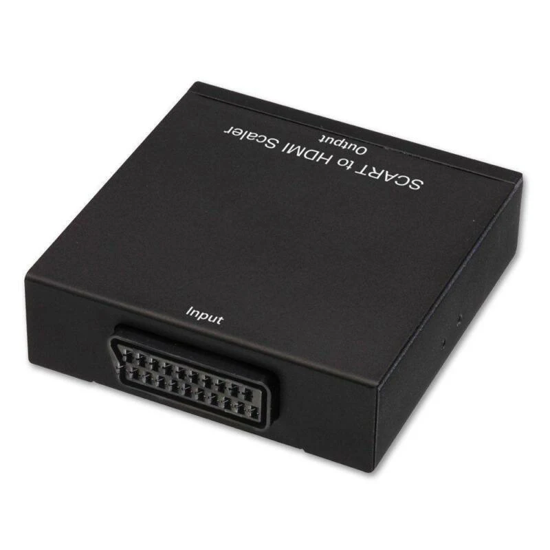 Конвертер scart HDMI из scart в HDMI скалер до 720 p/1080 P с адаптером питания - Цвет: Черный