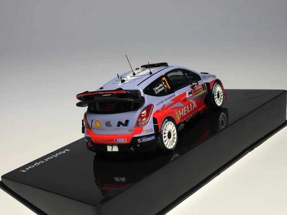 Iх o 1:43 HYUNDAI i20 WRC 7# i20 эксклюзивные Автомобильные Игрушки из сплава для детей, детские игрушки, модель оригинальной коробки