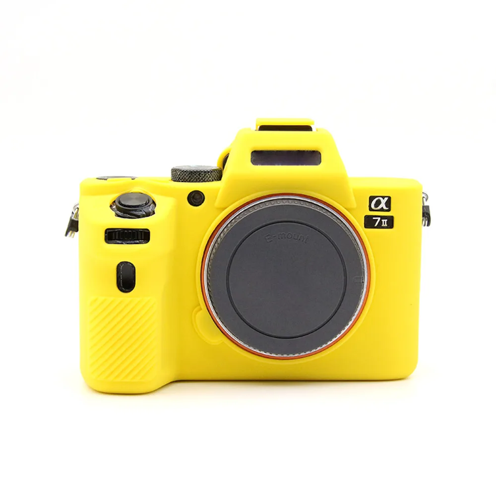 New Soft Silicone Camera case yellow for Sony A7 II A7II A7R Mark 2