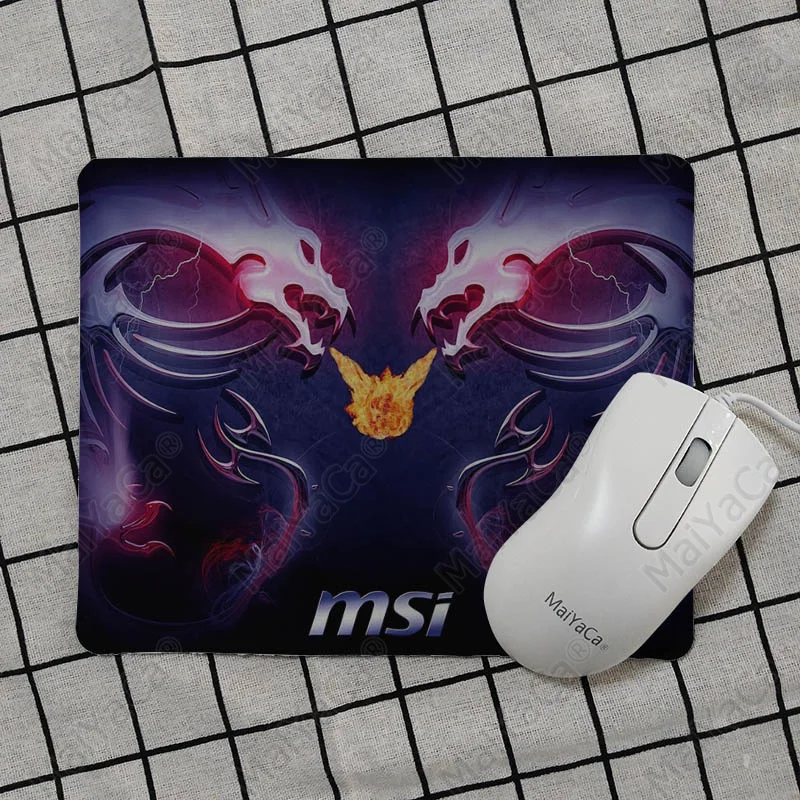 MaiYaCa Забавный MSI Логотип заказной игровой коврик для мыши для ноутбука Гладкий коврик для письма настольные компьютеры мат игровой коврик для мыши - Цвет: No Lock Edge25x29cm