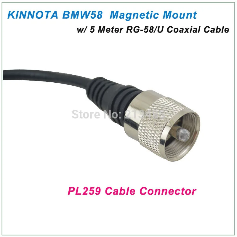 Kinnuota BMW58 Цвет белый магнитное крепление SO239 с 5 м RG-58/U коаксиальный кабель PL259