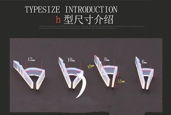 

5 M/lot h shape silicone rubber shower room door window glass seal strip weatherstrip for 6/8/10/12mm glass