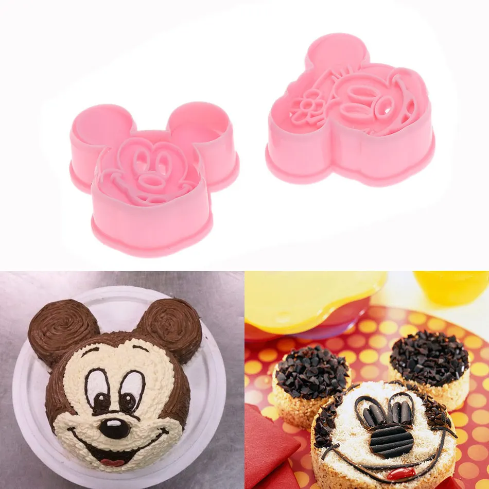 Embossing Craft Diy Pastry Decorating Tools Set 2pcs Mickey Minny