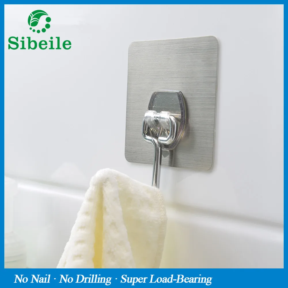 SBLE 3 pieces Stainless Steel Vacuum Suction Organizer Hook Bathroom Holder Hanger Rustproof Kitchen Utensil Utility Hanger