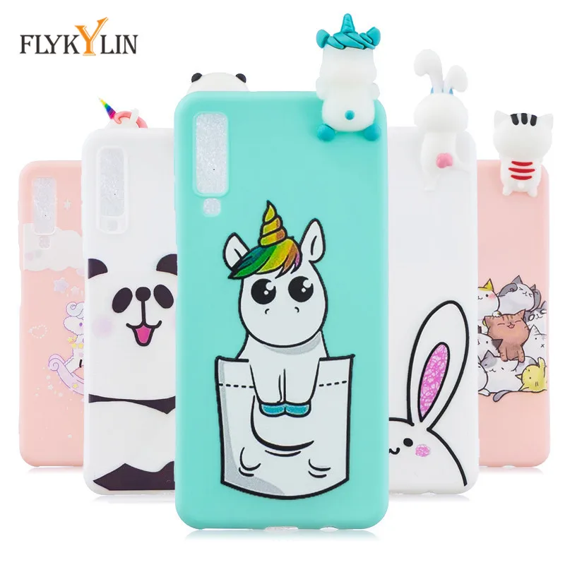 

FLYKYLIN Phone Case on For Coque Samsung Galaxy A7 2018 Case Cover for Samsung A9 2018 A920 3D Doll Toys Soft TPU Silicone Cases