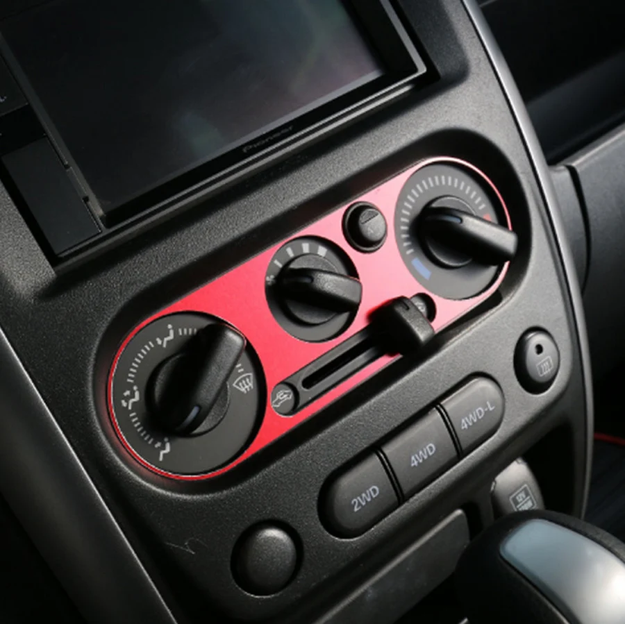 

1pcs Aluminum Trim Frame AC Control Panel Switch Cover Car Sticker For Suzuki Jimny 2007-2016 Interior Accessories Free Shipping