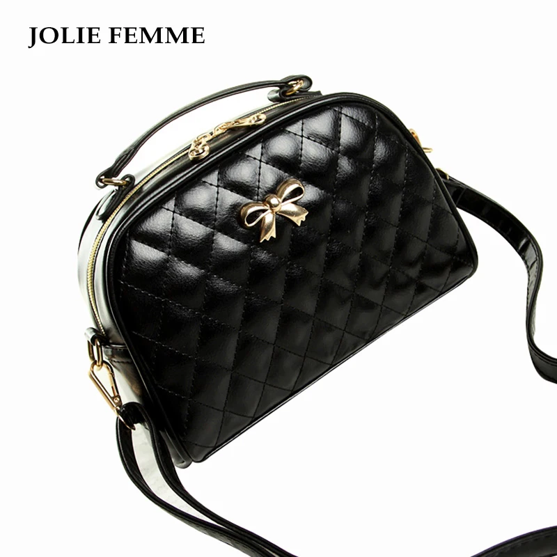 

2016 Women Messenger Bags Bolsa De Festa  Bowknot Sling Bags For Women Leather soft satchel Black Luxury  Japan Brand Designer