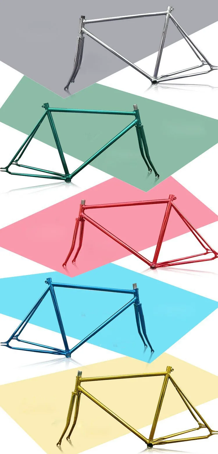 Sale 52cm fixed gear bike frame   track bike frame road bicycle frame plated steel frame 22 Sale 52cm fixed gear bike frame   track bike frame road bicycle frame plated steel frame 22