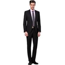custom Men’s suits high quality custom lapels a grain of buckle black groom suit wedding formal occasions two-piece suits