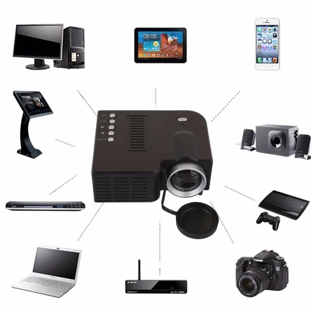 16: 9 500LM UC28B Projector Portable LED Projector TF Card USB Home Theater Office School Business Conference LED Projector 16: 9 500LM UC28B Projector Portable LED Projector TF Card USB Home Theater Office School Business Conference LED Projector