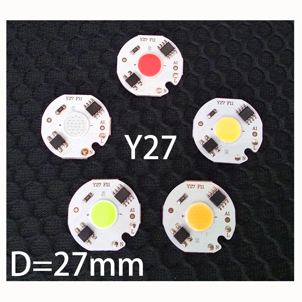 DIY светодиодный ная лампочка SMD 12 Вт 9 7 5 3 COB чип Стандартный вход умная плата IC