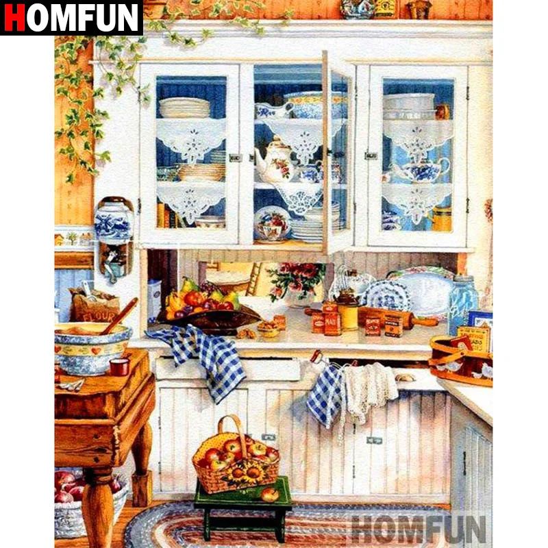Алмазная живопись HOMFUN A19455 алмазная вышивка квадратных/круглых страз чайник для