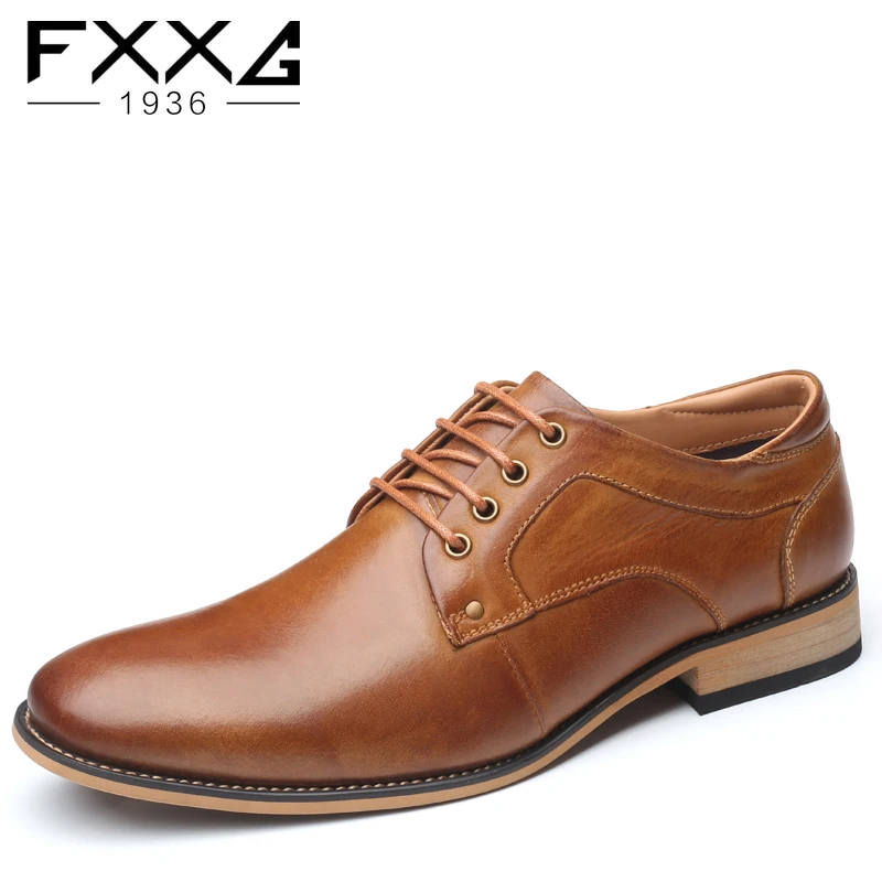 Men's dress shoes British Lace-up large size men's leather breathable shoes formal shoes men Oxford wedding shoes 8805