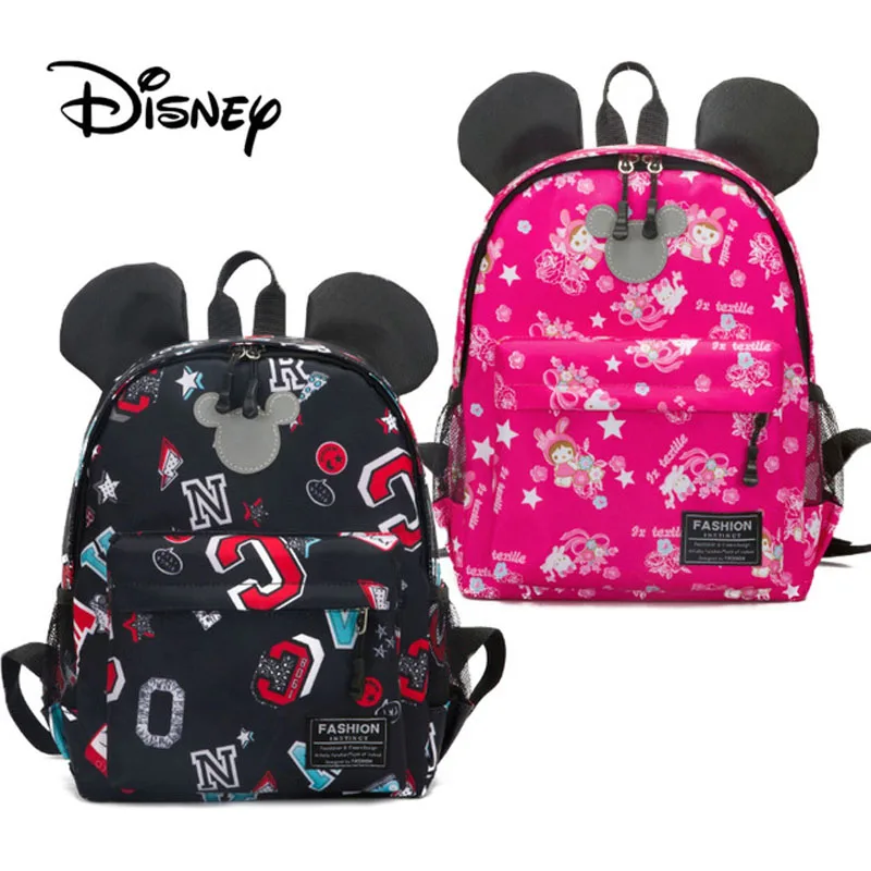 

2019 Disney Children's Plush Backpack Cute Fashion Kindergarten Cartoon Boy Girl Mickey Mouse Women Bag Travel School Bags