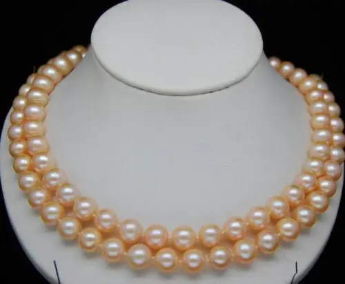 

Free Shipping >>>>> 32 INCH AAA 9-10MM Pink SOUTH SEA PEARL NECKLACE 14K GOLD