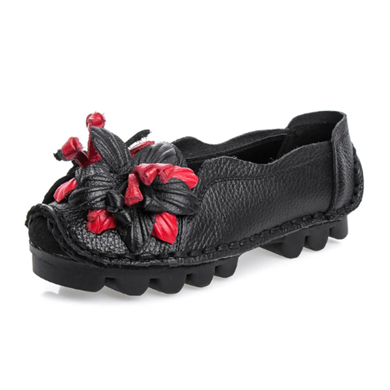 HENGSONG/Женская обувь на плоской подошве ручной работы; мокасины из натуральной кожи для женщин; летние лоферы; обувь на плоской подошве; кожаные туфли без застежки на платформе