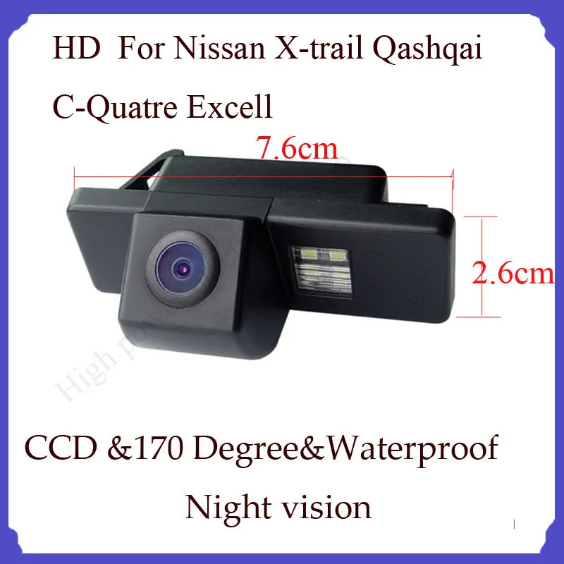 

night version rear camera for nissan CCD car rearview camera For Nissan X-trail Qashqai C-Quatre Excell back camera