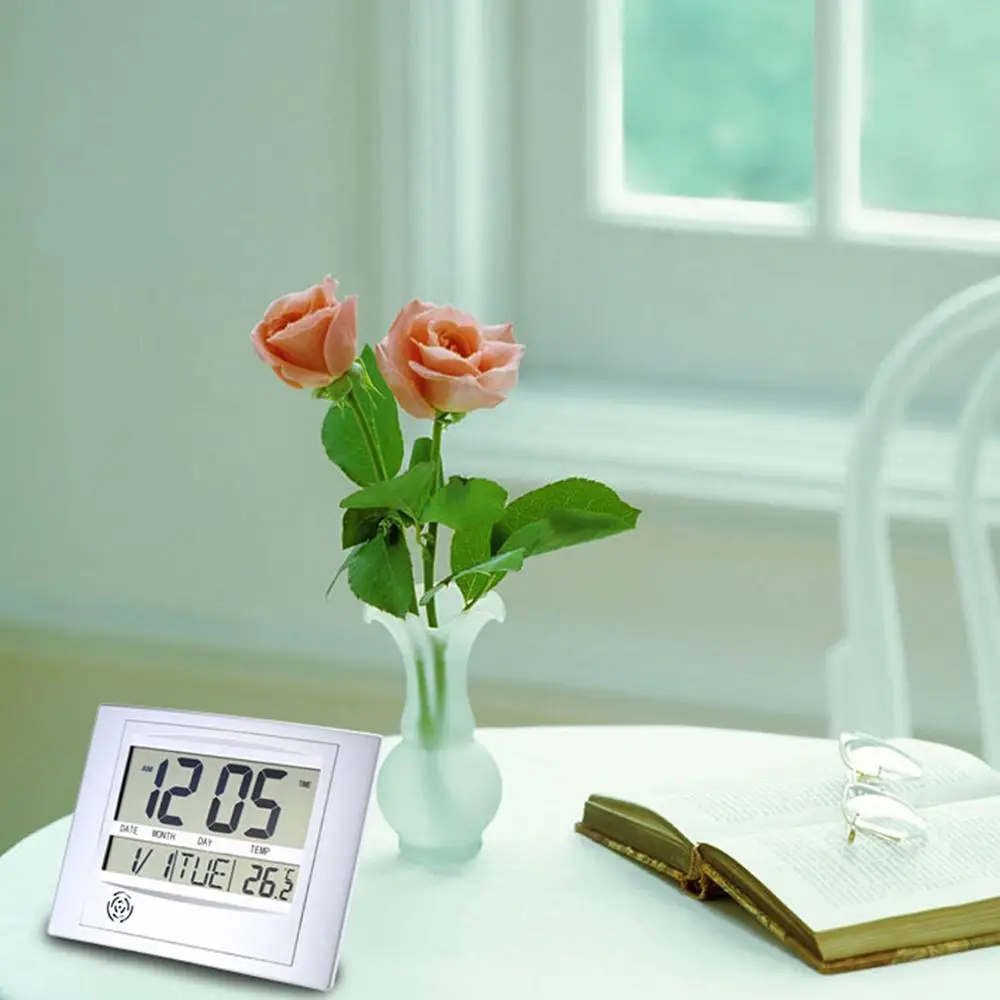 LED Electronic Table Clock Indoor Home Desk Wall Digital Clock Desk With Thermometer Calendar Clocks relogio de mesa Saati