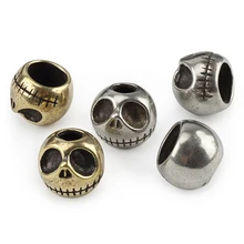 Панк Тыква череп латунный нож бусины зонтик веревка шнур Открытый Нож кулон EDC Паракорд аксессуар