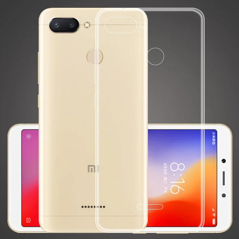 

For Xiaomi Redmi 6A Ultra Thin 0.3MM Soft Clear TPU Case Shockproof Back Shell Clear Crystal Soft TPU Silicone Case