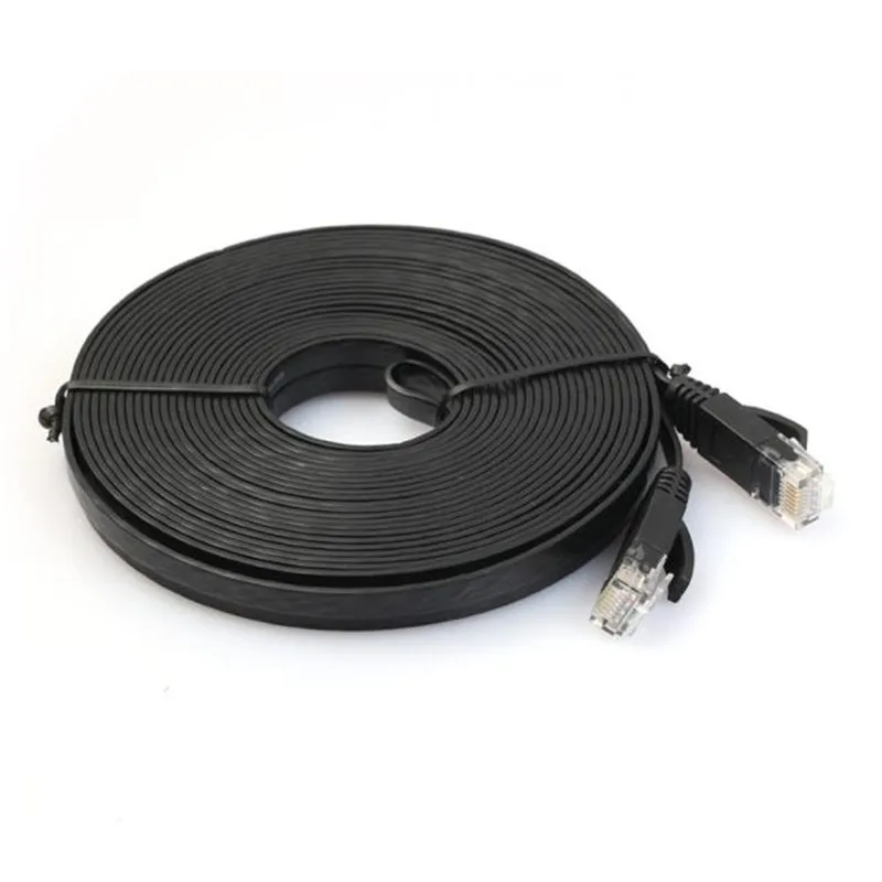 1 м 8 3 5 7 6 10 m плоским Cat6 сети Соединительный Интернет-кабель модем маршрутизатор