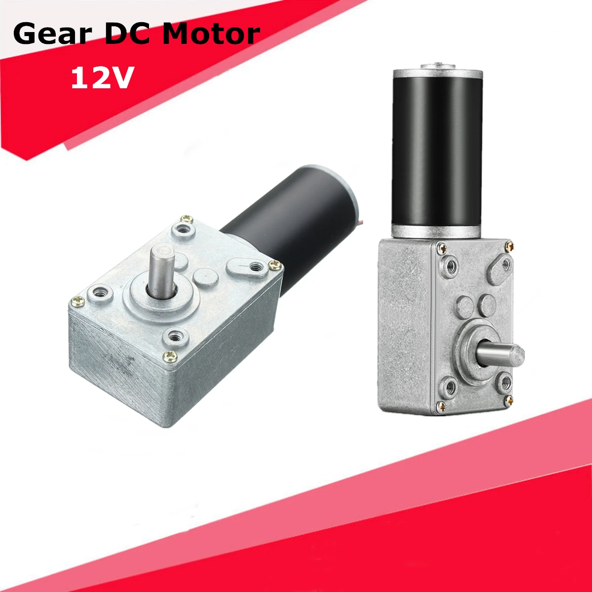 

12V DC 5-250Turn Micro Gear Motor Box High Torque Electric Power Turbo Speed Reducer Worm Geared Reversible