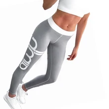 2018New quick-drying ladies leggings large size letters printing leggings sportswear trousers waist Mini Slim pants Product
